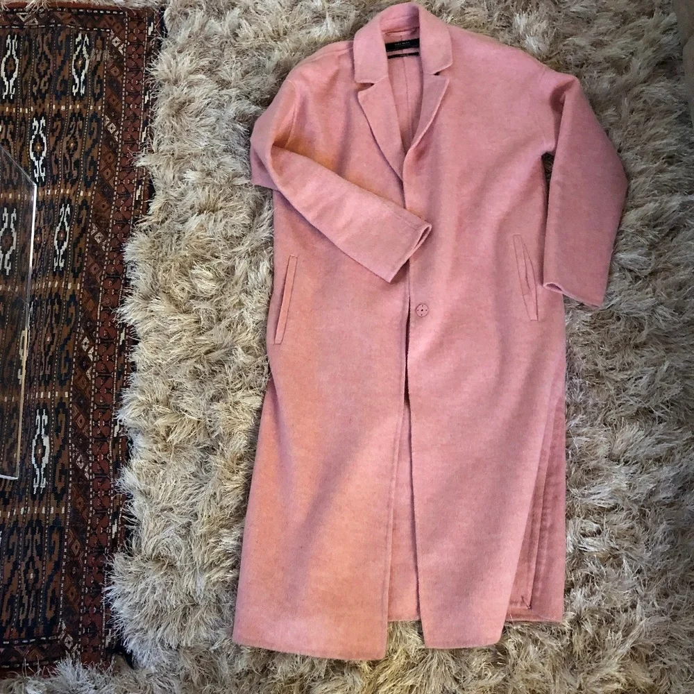 Zara | Jackets & Coats | Nwot Zara Pink Hand Made Pink Coat | Poshmark display picture 1